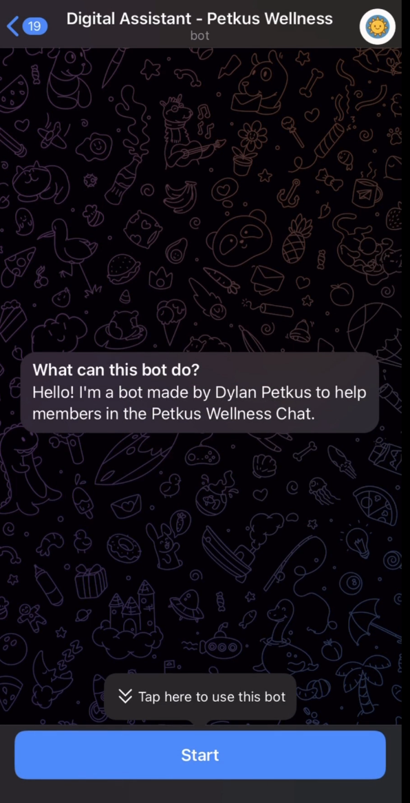 Petkus Wellness Bot Screenshot