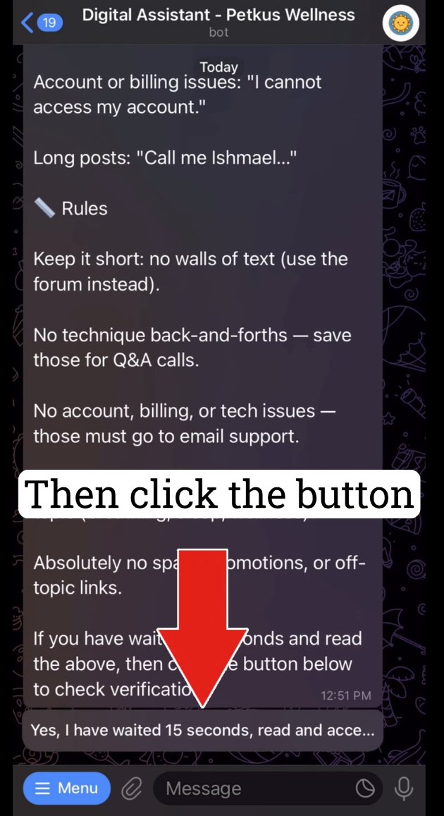 Petkus Wellness Bot Screenshot